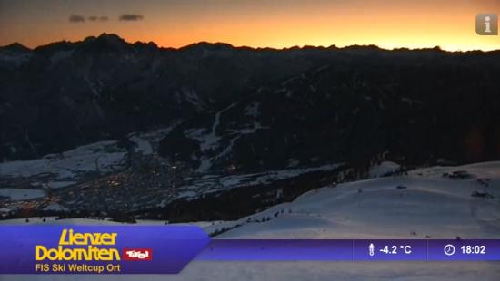 Webcambild Lienz - Sonnenuntergang