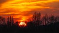 Sonnenuntergang in den Rieselfeldern