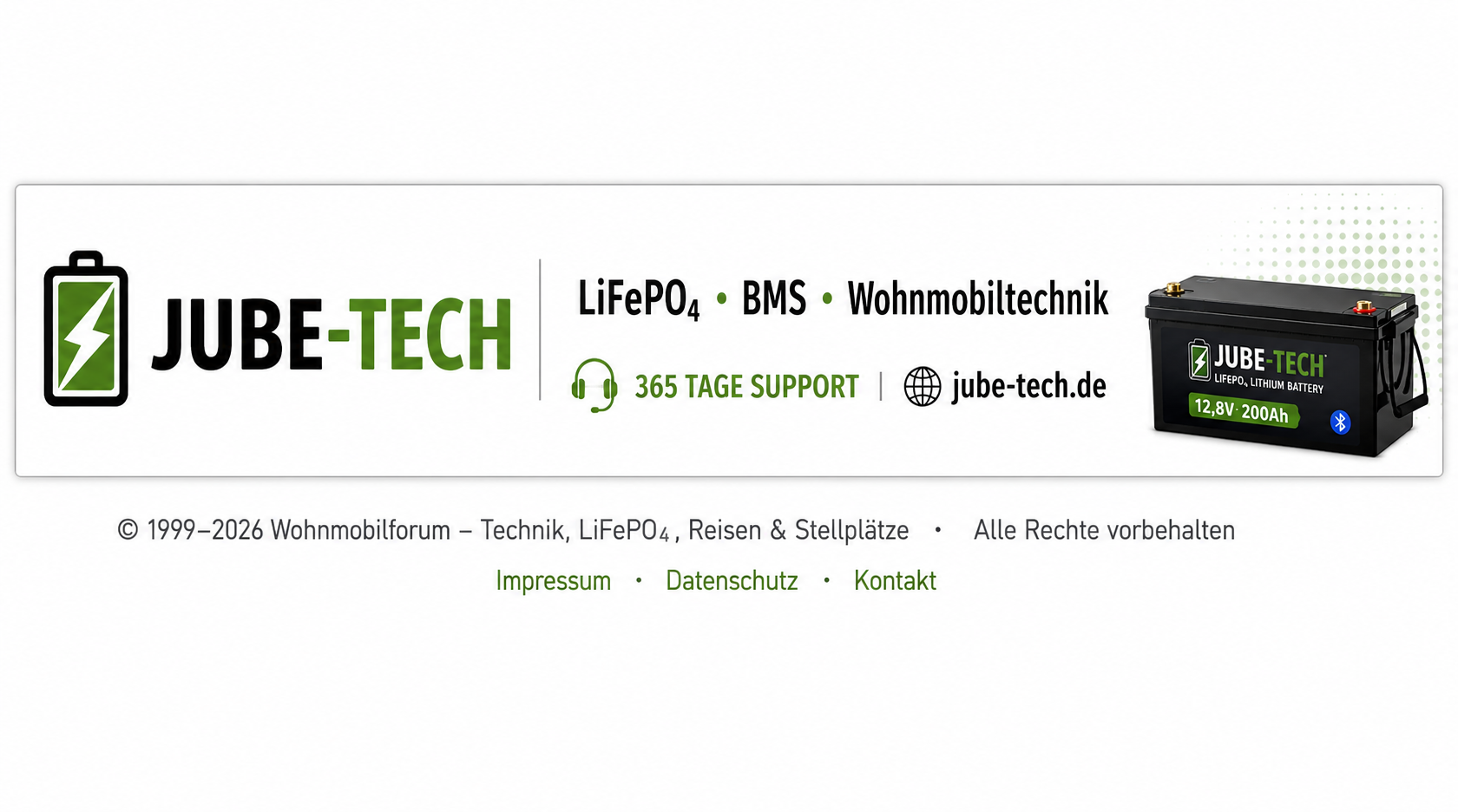 JUBE-Tech – LiFePO4 Batterien, BMS und Wohnmobiltechnik